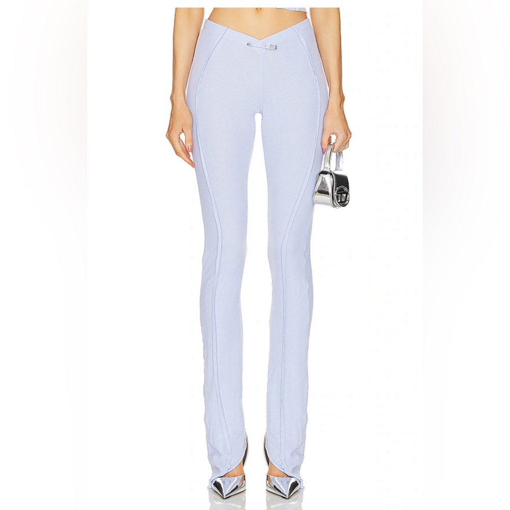 NWT Sami Miro Vintage Asymmetric Pants Agate in Blue Lace, size XS